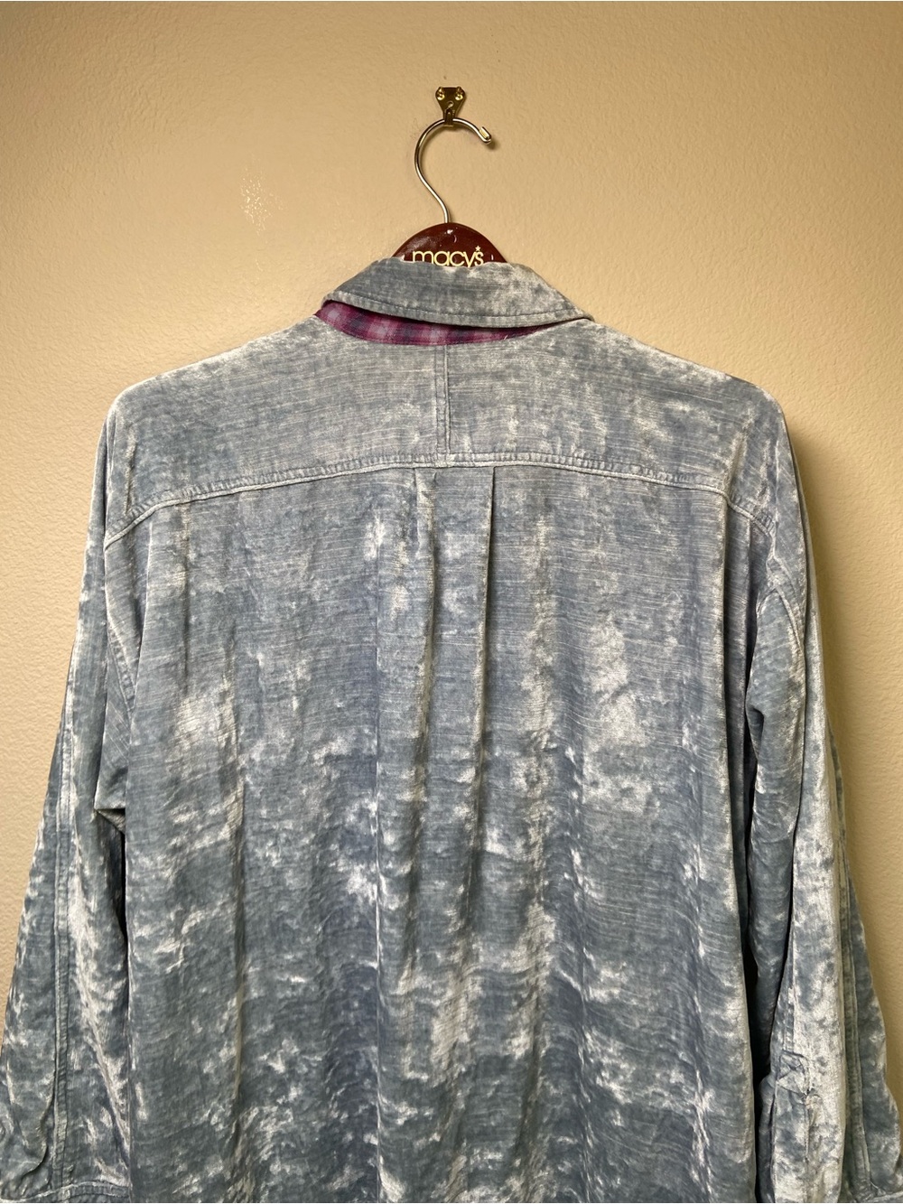 Anthropologie We The Free Duster Jacket Large Crushed Velvet - Picture 6 of 11